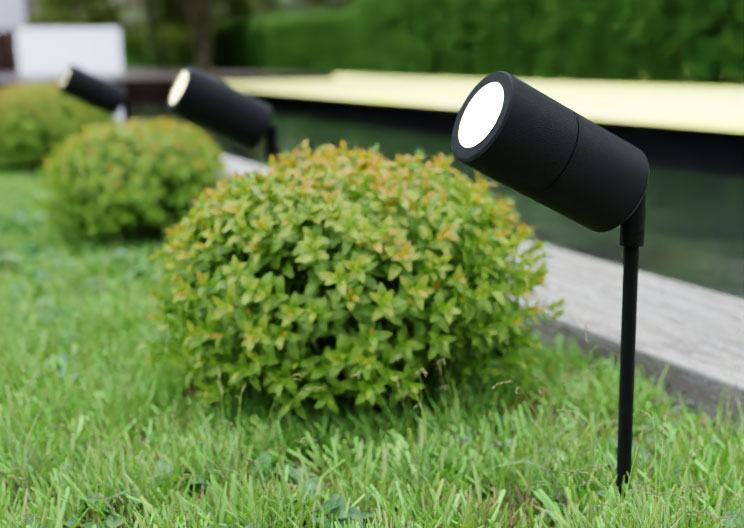 Garden Spike Lights in Black Finishj