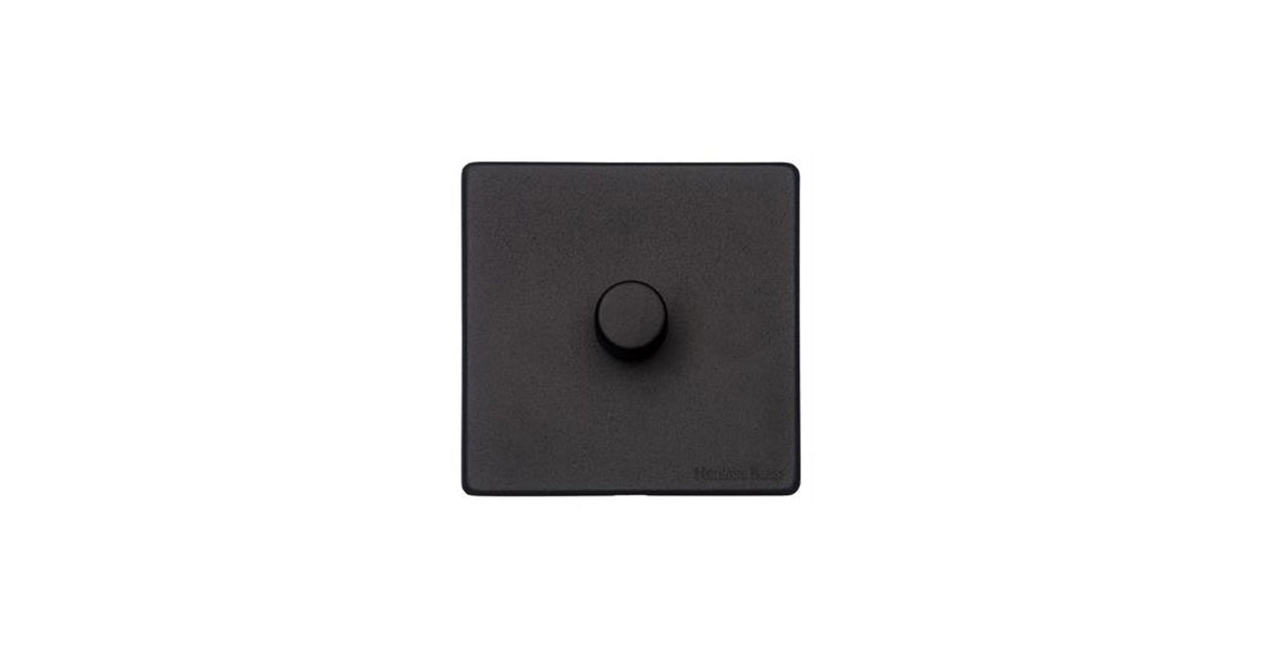 1 Gang dimmer in Matt Black Finish, Switches and Sockets