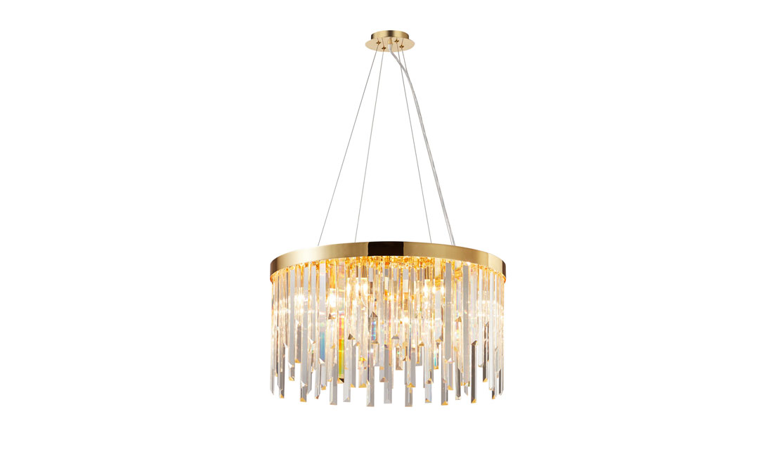 Crystal Chandelier in gold finish