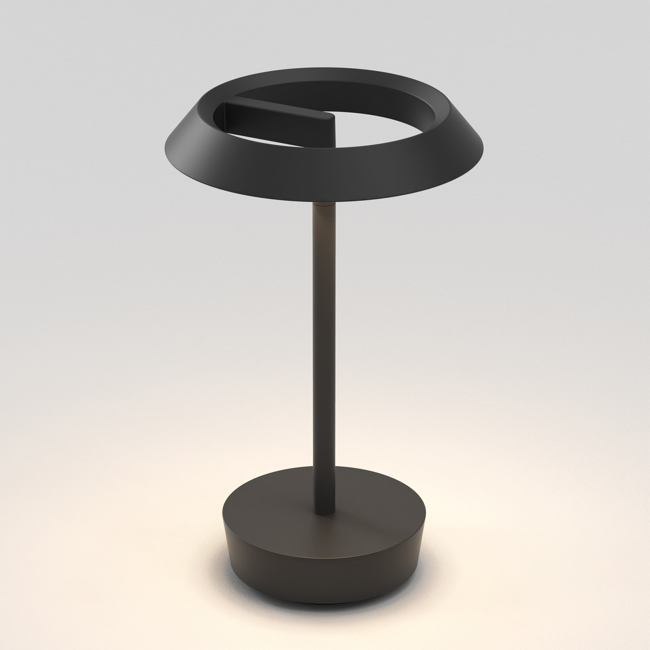 Halo Astro Lighting PortableTable Lamp in Black. Mochrome Lighting.