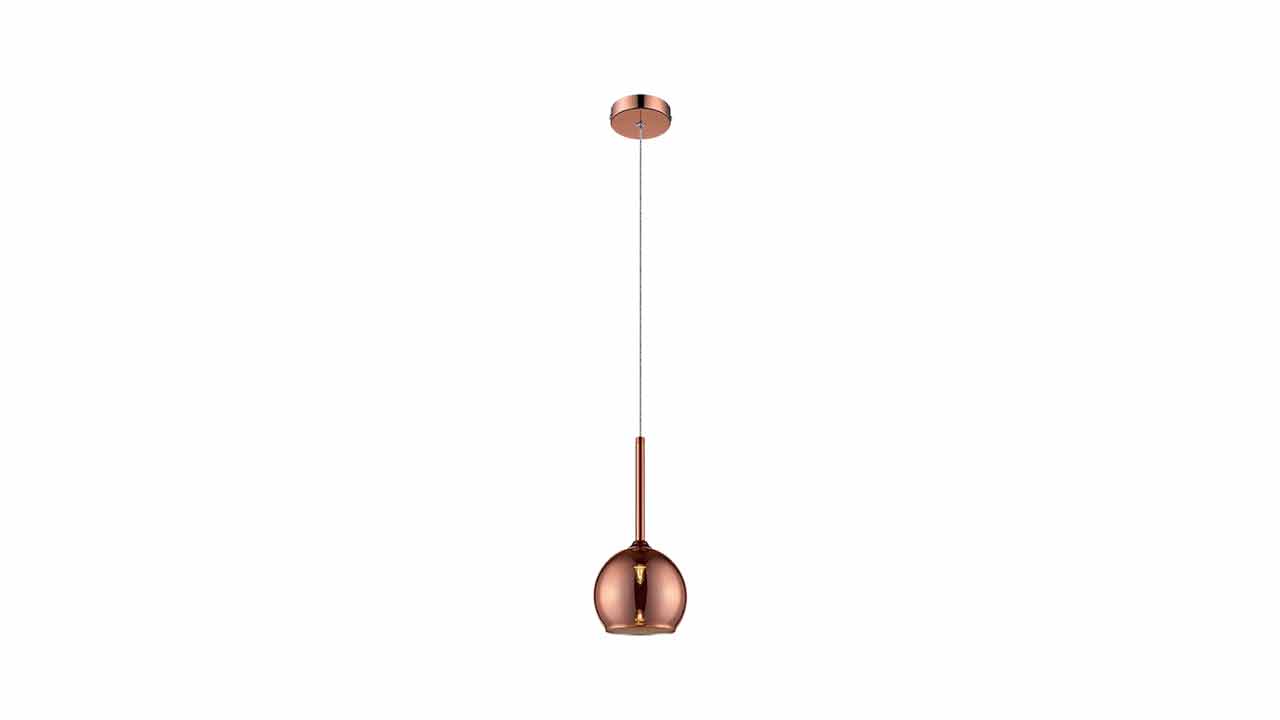 Copper Pendant Light. Interior Lighting Ideas.