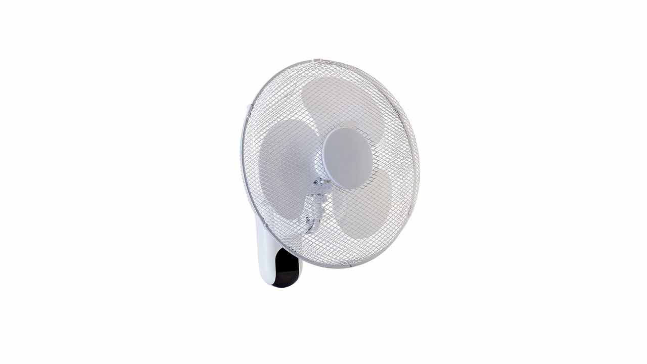 16" Wall Mounted Remote Controlled 3 Speed Oscillating Fan