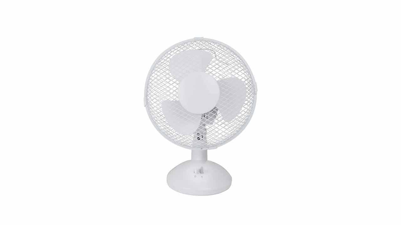 9" 2-Speed Oscillating Adjustable Pedestal Desk Fan