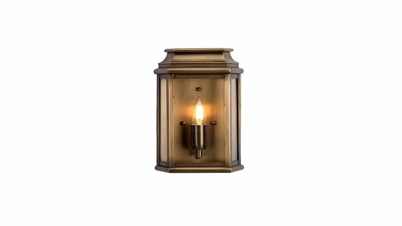 St Martins 1 Light Exterior Wall Lantern - Aged Brass E27