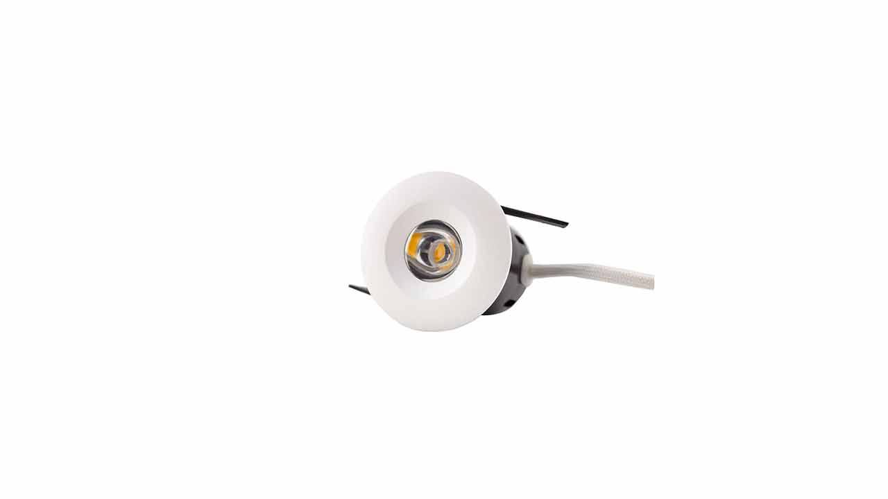 Mini 4W Fixed Dimmable LED Downlight 3000K IP44 Fire Rated. Interior Mini Lights