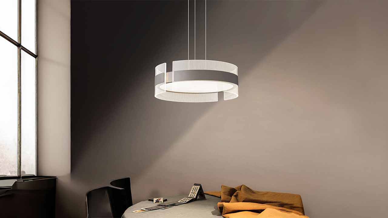 LED integrated Dimmable Pendant Light. LED lights. Interior Lighting Ideas.