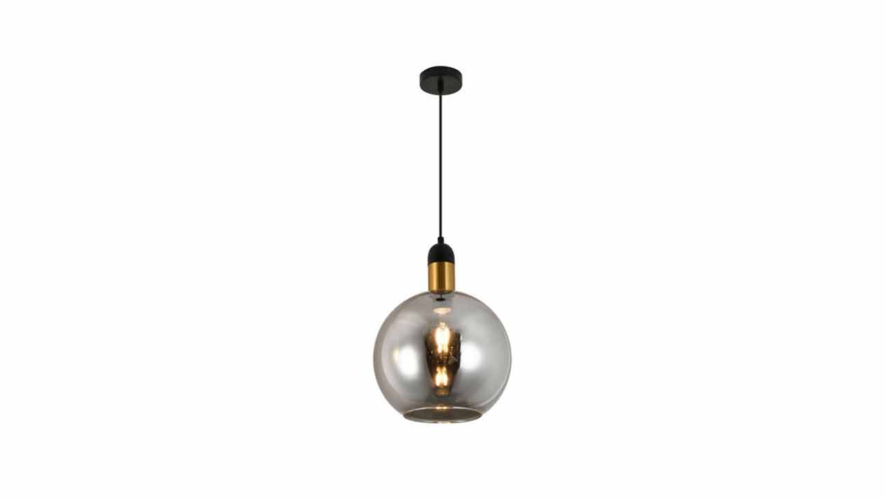 Tinted Glass Ball Adjustable Ceiling Pendant Light
