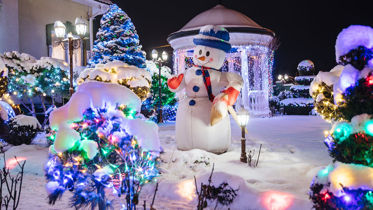 Spike Lights and Holiday Decorations