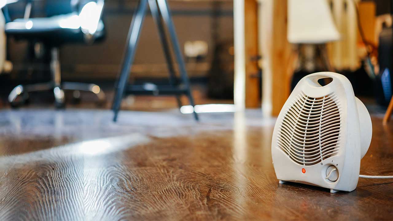 Fan heater used in in the office