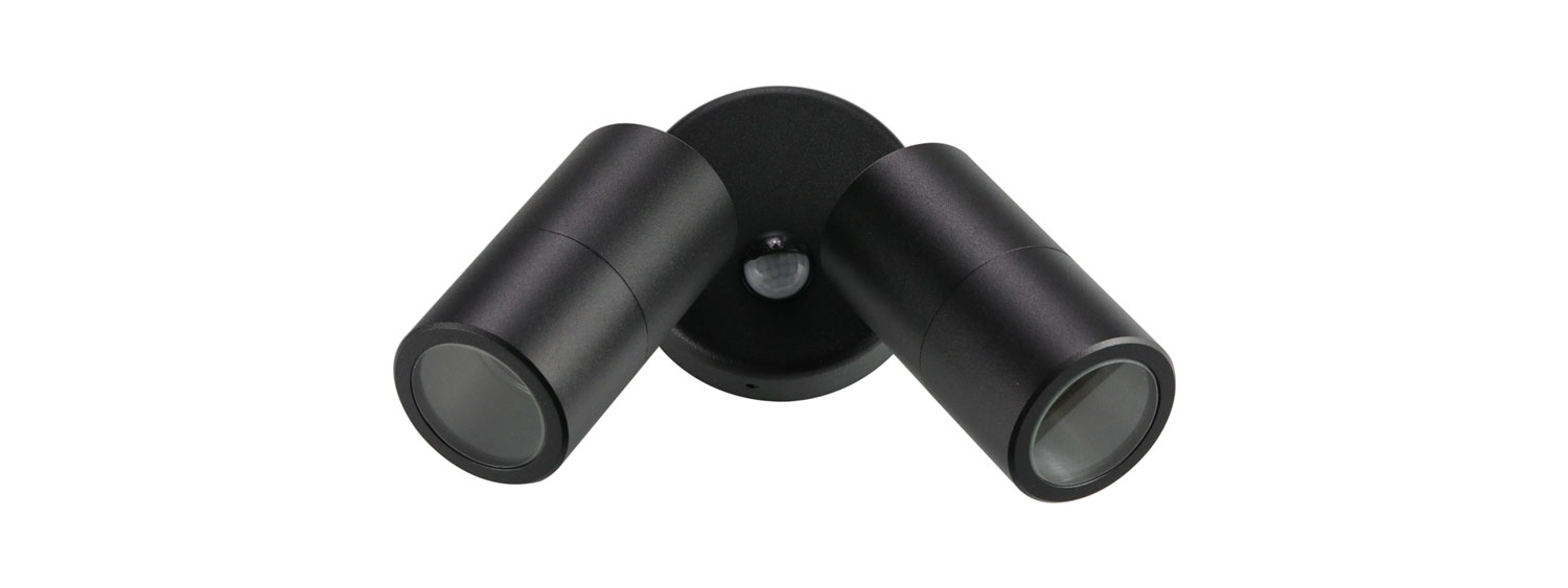 twin adjustable pir sensor light- exterior lighting
