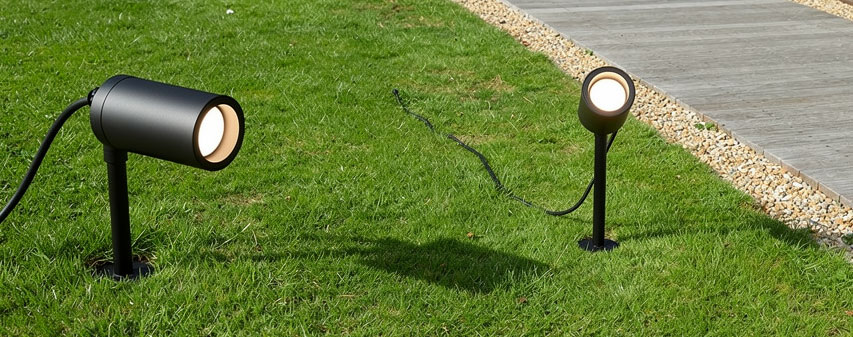GU10 Spike Lights Installed in the Garden